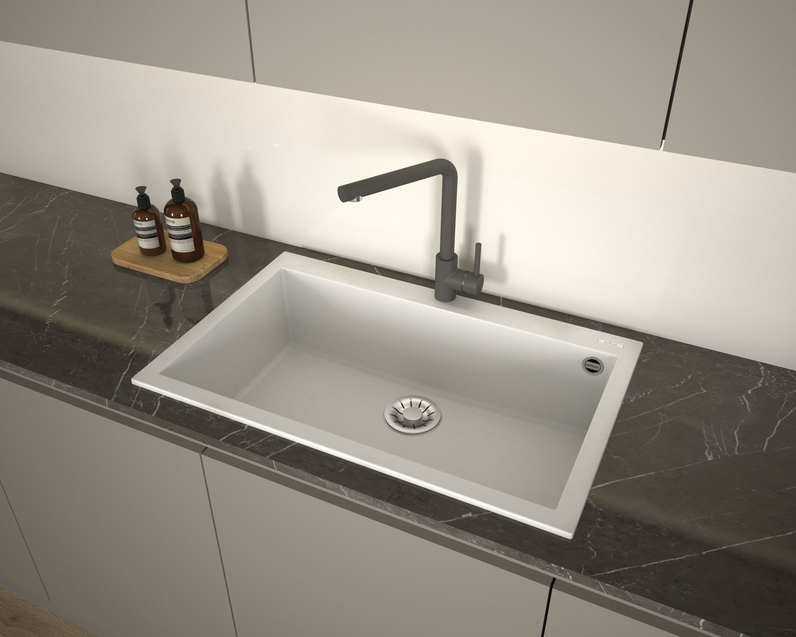 Встроенная раковина с одной чашей из Куарзита Evhoc Unicum ARCH-00102893 - Вид №3