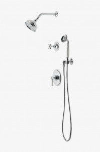 HGSP08 Комплект для душа Highgate с балансировкой давления с 5-дюймовой розеткой для душа, ручным душем и перекрестной перекрестной рукояткой. Waterworks