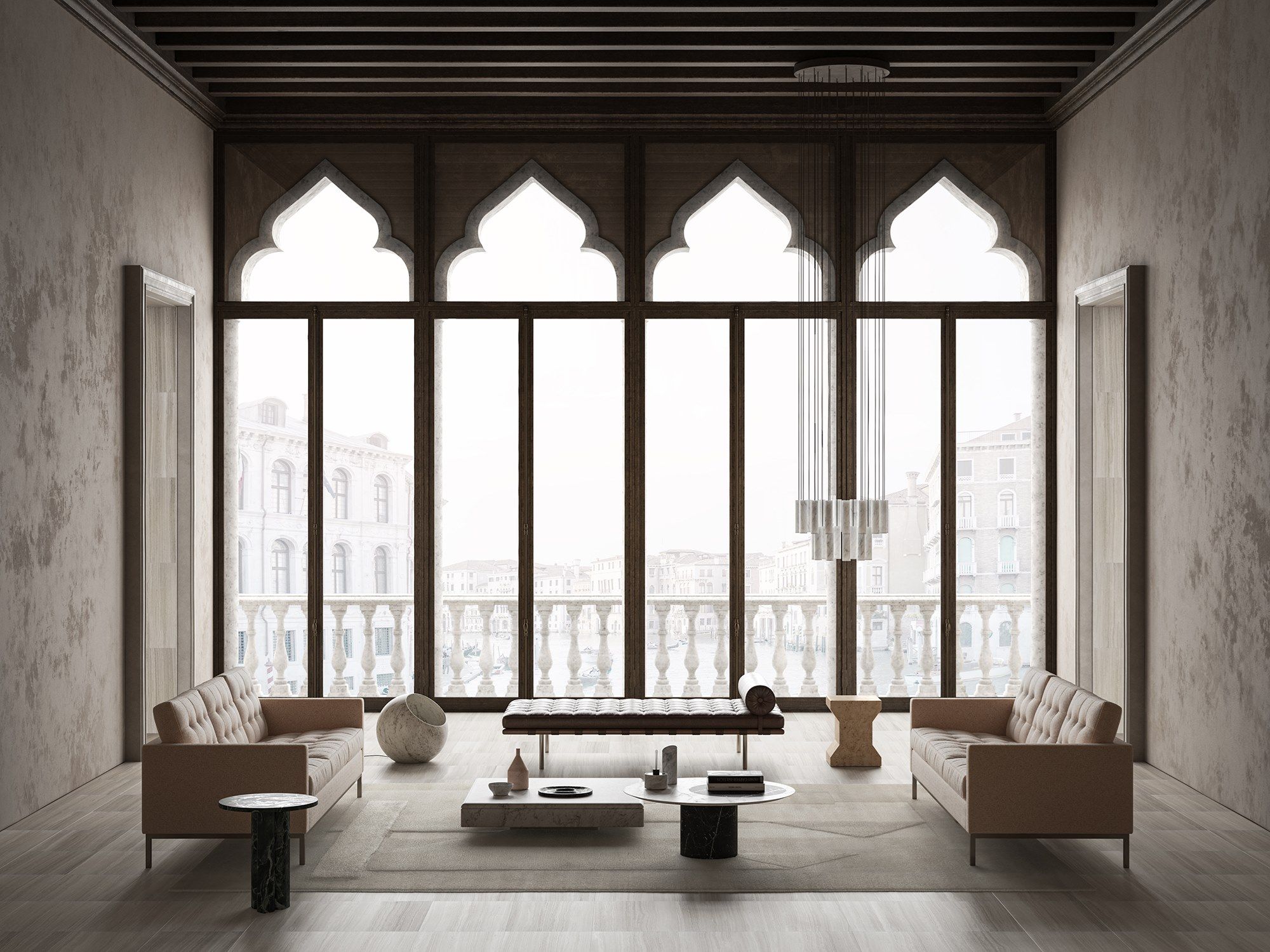 Каменный квадратный низкий журнальный столик Salvatori OMPHALOS ARCH-00118504 - Вид №6