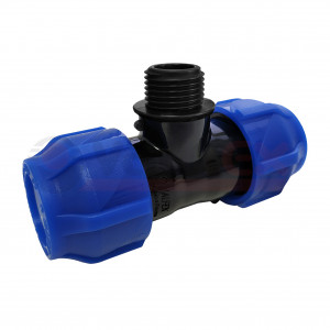 1210022510025 Valfex Тройник компрессионный переходной с наружной резьбой