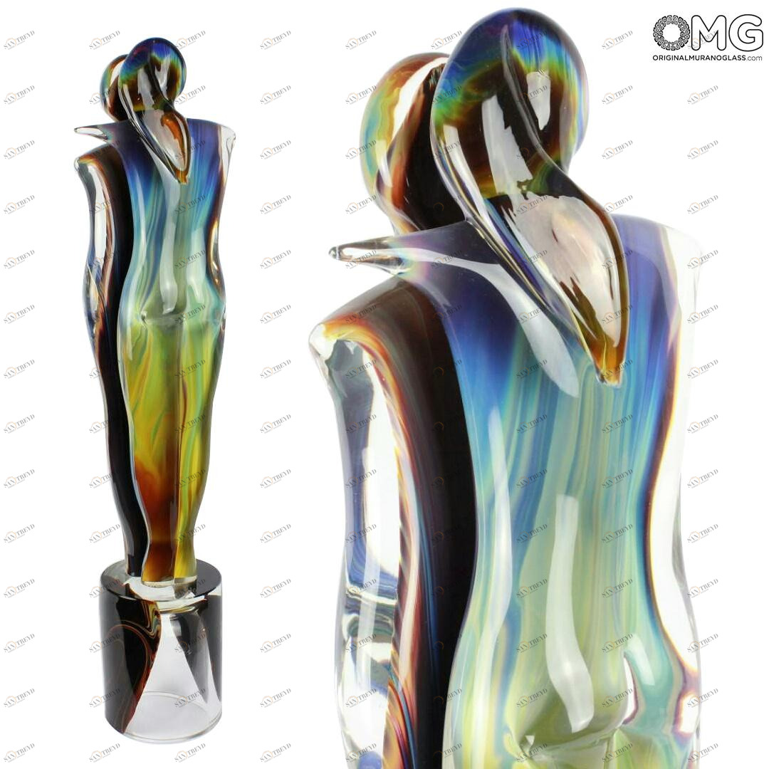 242 ORIGINALMURANOGLASS Скульптура Влюбленные - автор Andrea Tagliapietra - муранское стекло OMG 18 см 