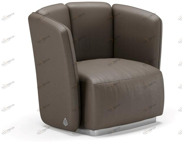 SM Living Couture Мягкое кожаное кресло с подлокотниками Diamond Pna_06