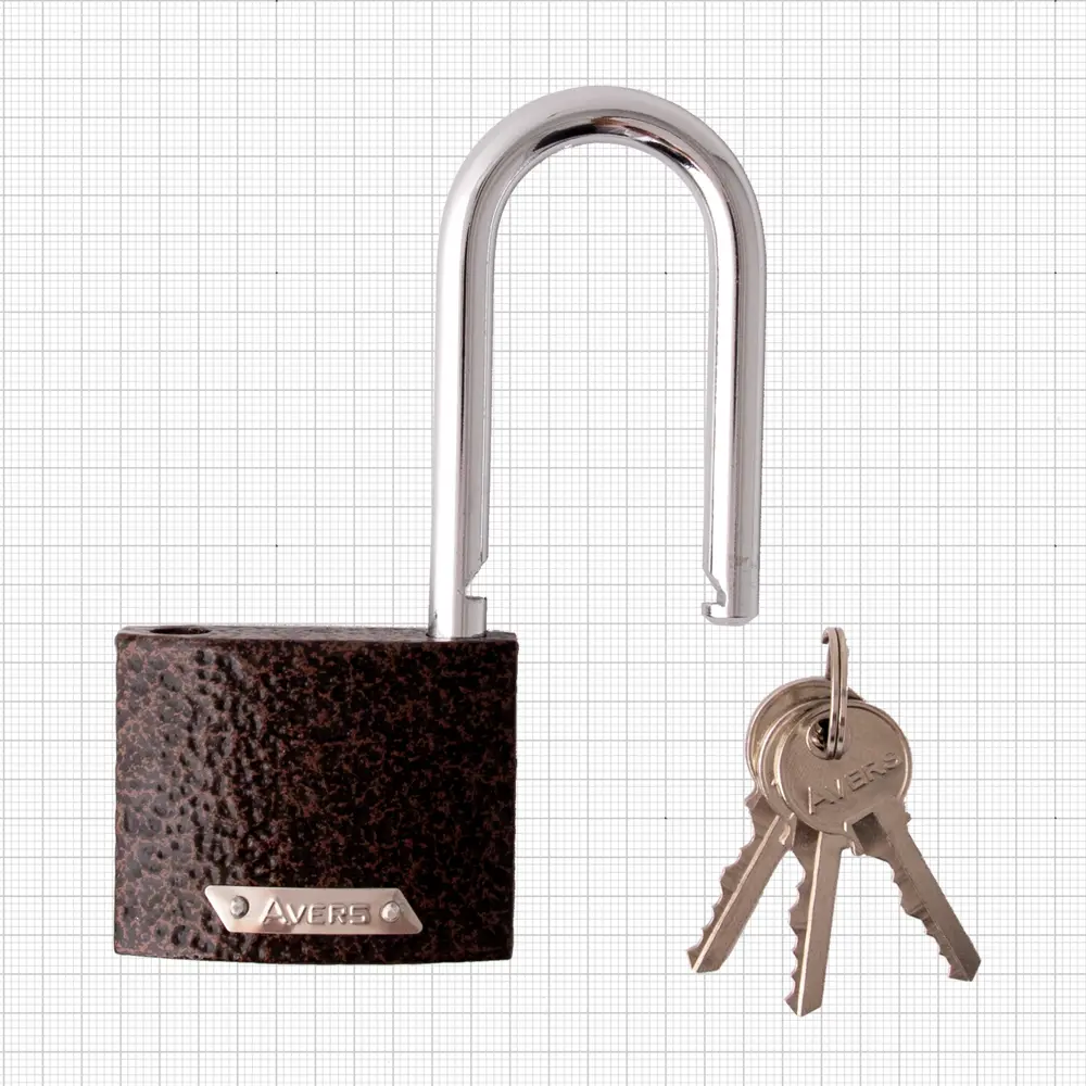 Комплект навесных замков Avers PD-01-63-L 61х49 мм, чугун, 3 шт STLM-2103938 - Вид №1