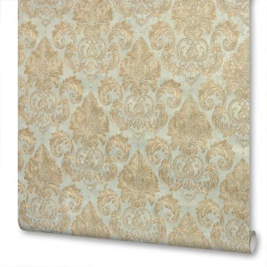 Обои флизелиновые Euro Decor Barocco зелёные 1.06 м 3700-6 81961370 STLM-2109155