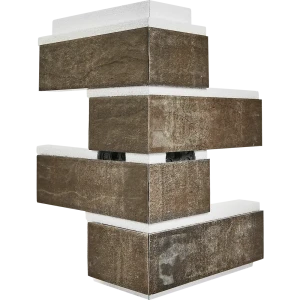 Термопанель наружный угол Мосстрой-31 Brick Stone коричневый 26x25x41x5 см
