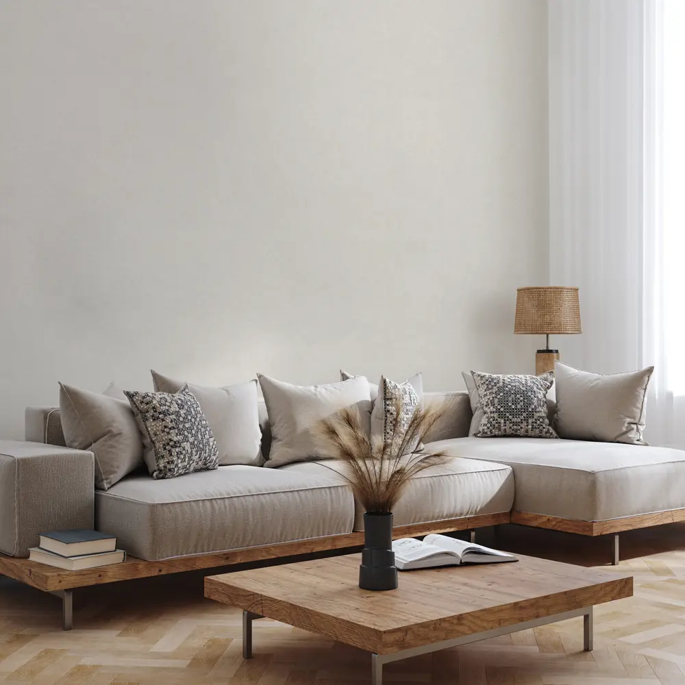 INSPIRE Linen - флизелиновые обои бежевые под покраску 87949125 STLM-0076323 - Вид №3