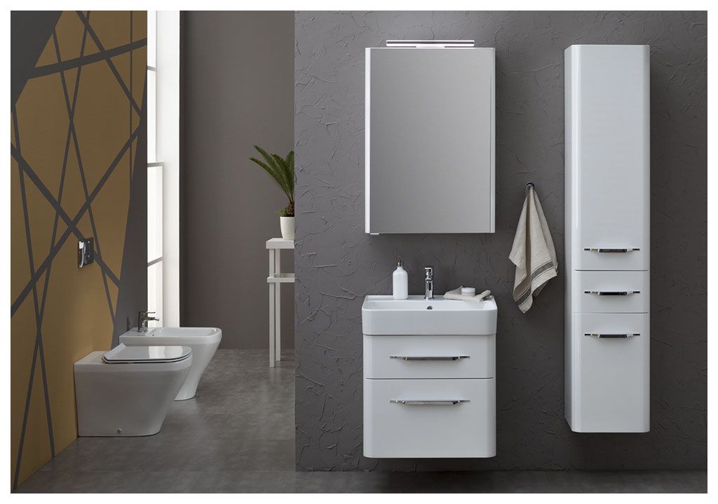 Шкаф-пенал для ванной Aquanet Виченца 36 белый 00196964 - Вид №3