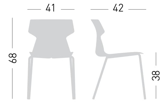 Штабелируемый стул из инженерного пластика GABER тема ARCH-00078872 - Вид №7