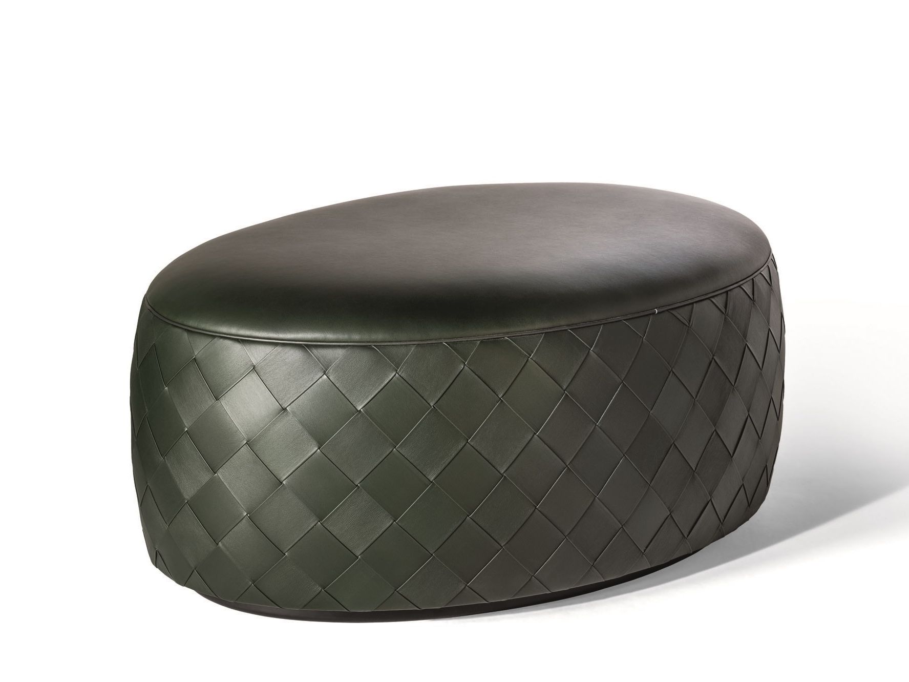 Овальный кожаный пуф Poltrona Frau коллекция-мебель и аксессуары ARCH-00149509 - Вид №1