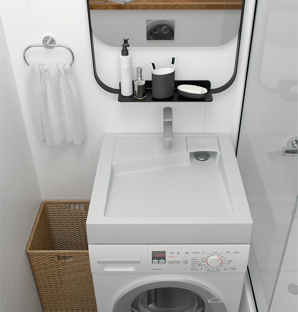 Раковина накладная Formastone Атлант (над стиральной машиной) * крепление в комплекте Атлант 501 - Вид №2