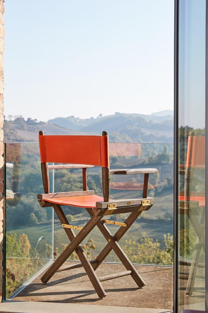 Unopiù Складное кресло из тика и кожи Ginger Gintpa - Вид №2