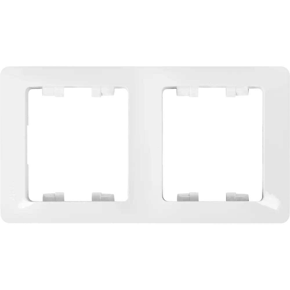 Рамка Schneider Electric Glossa для розеток и выключателей - 2 поста, белая 86710219 STLM-0070824