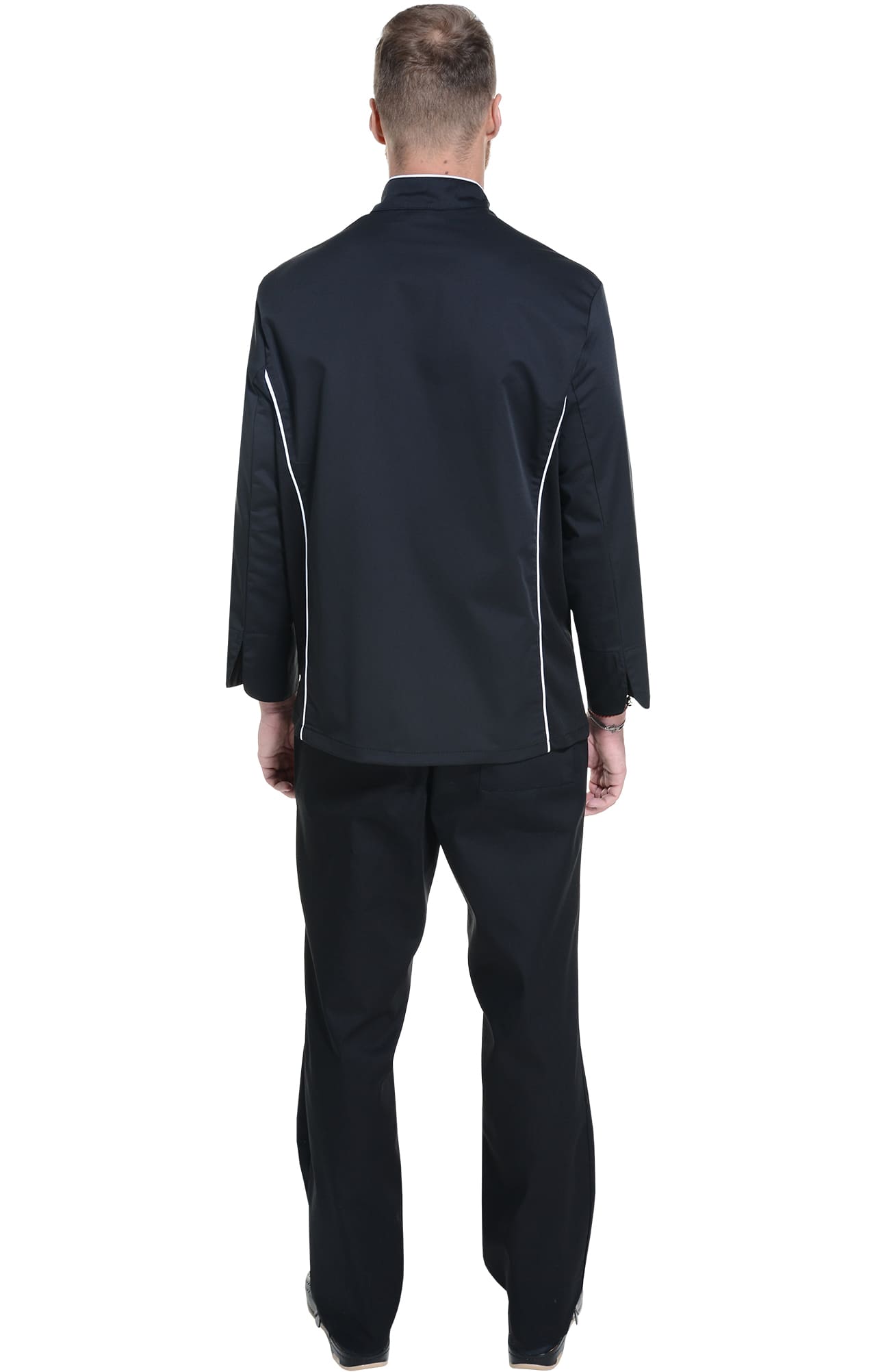 62604 Китель поварской black (черный) RICON  Повар  размер 46 (S)  - Вид №4