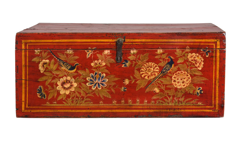 FUBR002 Красная лакированная китайская шкатулка ijlbrown  - Вид №3