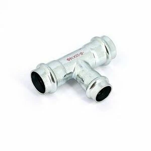 Тройник пресс оцинкованная сталь 22х18х22 IBP