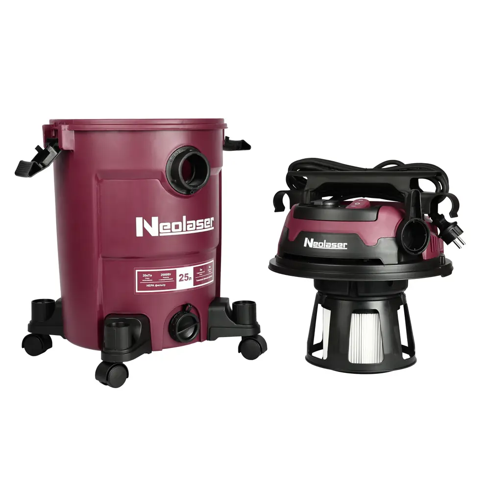 Строительный пылесос Neolaser NVC-25 с автоматической синхронизацией инструментов 89404941 STLM-1576148 - Вид №7