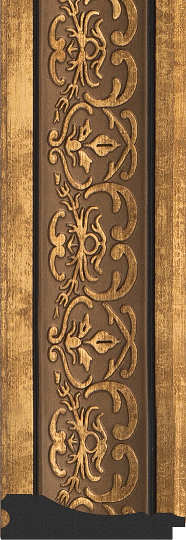 BY 3191 Зеркало в багетной раме - вензель бронзовый 101 mm EVOFORM Definite - Вид №3