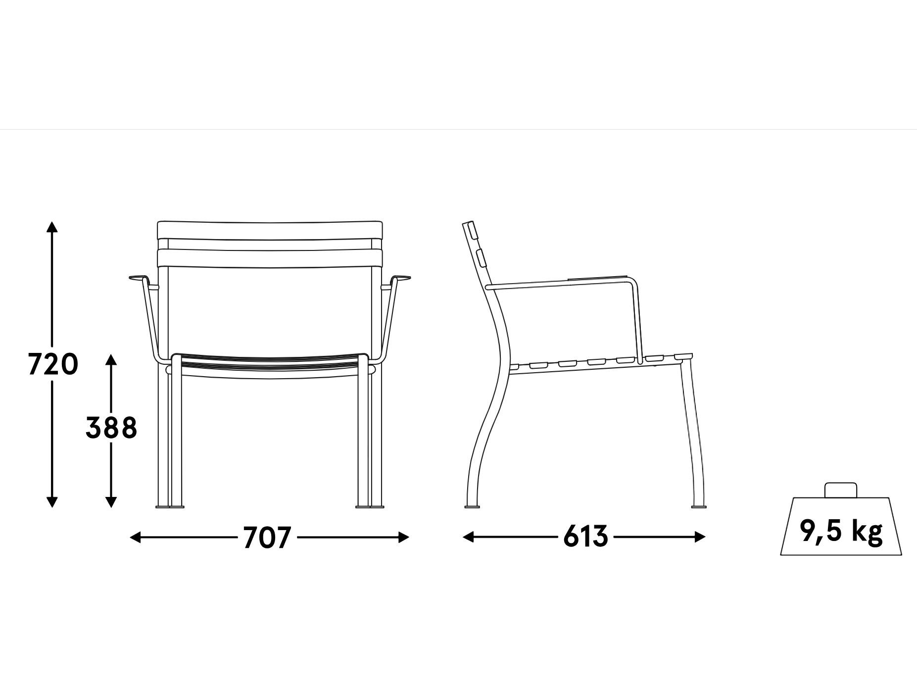 Металлический садовый стул MDD Flaner ARCH-00053569 - Вид №4