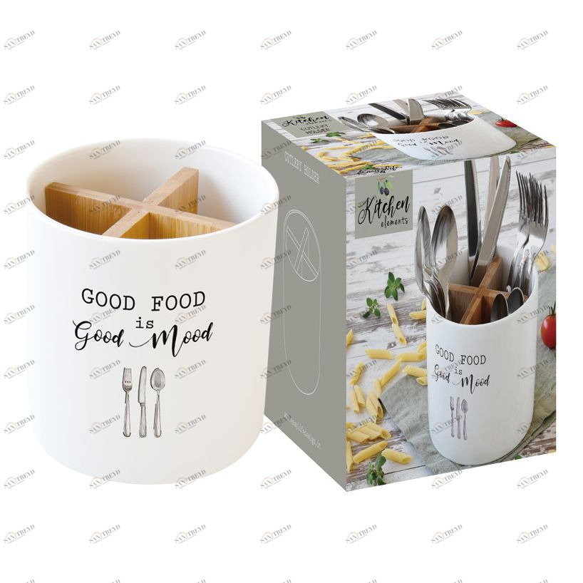 Подставка фарфоровая для кухонных приборов белая Kitchen Elements EASY LIFE KITCHEN ELEMENTS 00-3946453 Белый 