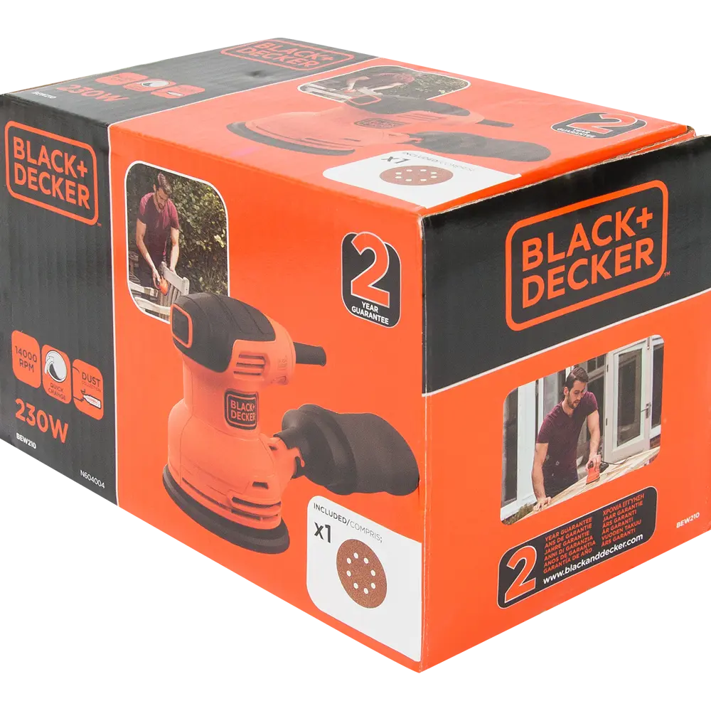 Эксцентриковая шлифмашина Black + Decker BEW210-QS, 230 Вт STLM-2095012 - Вид №5