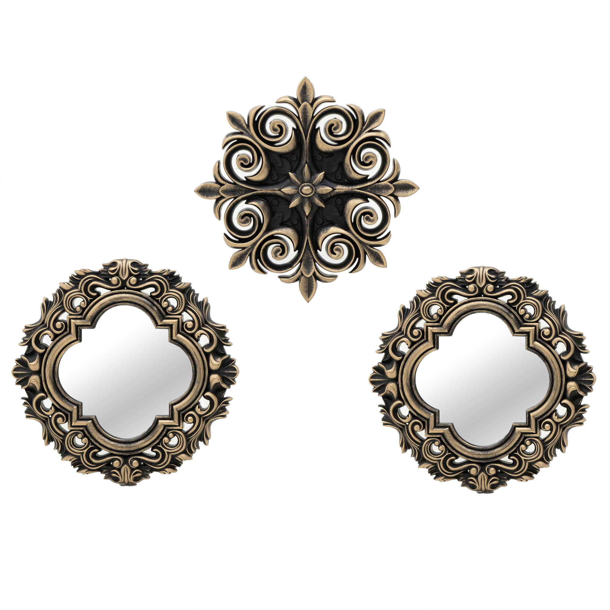 3870290.0005 ДЕКОР НАСТЕННЫЙ-ЗЕРКАЛО, НАБОР 3 ПРЕДМЕТА TO4ROOMS 