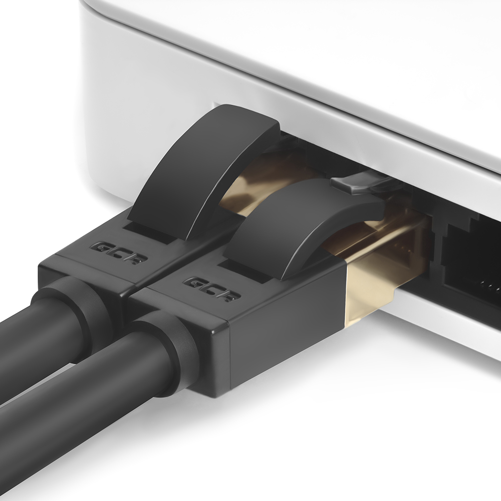 GCR-LNC701-1.0m патч-корд prof категории 7 ethernet 1.0m f/ftp, rj45, cu, 28 awg, литой, прямой , черный, экранированные коннекторы Greenconnect Santreyd  - Вид №2