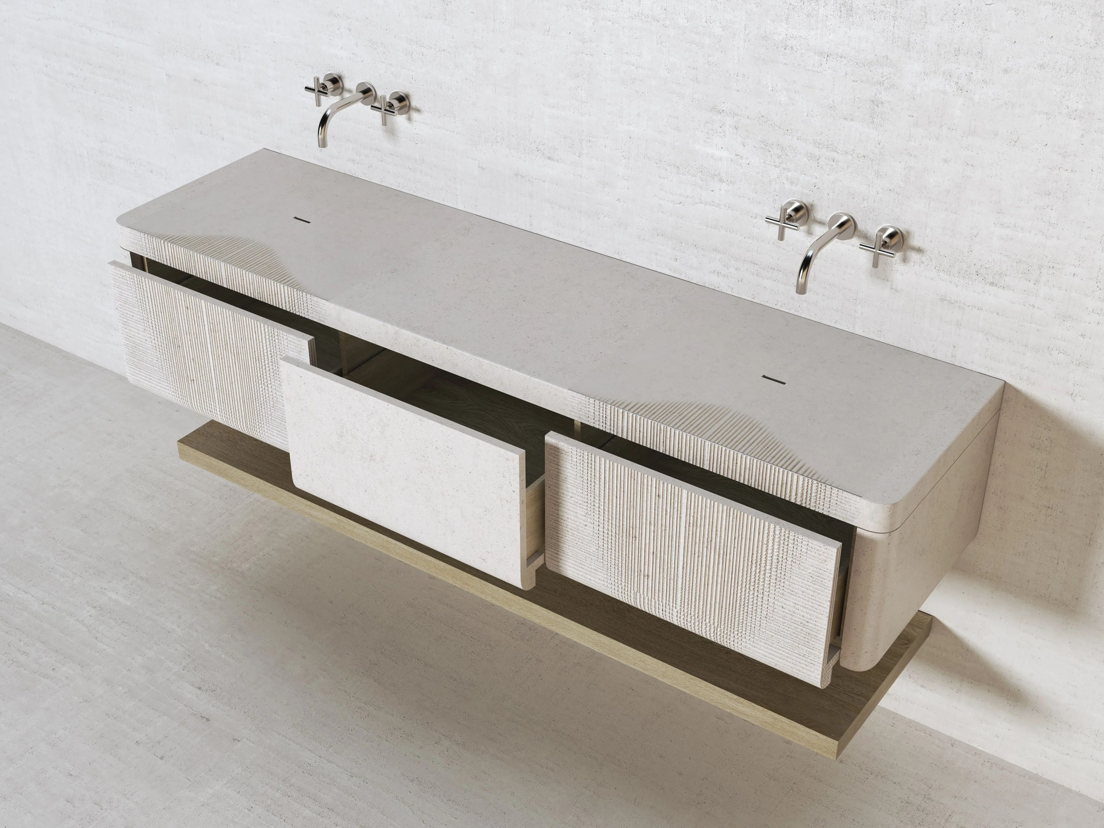 Натуральный камень секционный подвесной умывальник Davani Meridian ARCH-00088472 - Вид №1