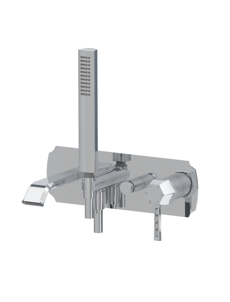 1600/2K/E
+ 724028 Bellosta Rubinetterie ВСТРОЕННЫЙ СМЕСИТЕЛЬ С ДИВЕРТЕРОМ, РУЧНЫМ ДУШЕМ И НОСОМ С SWAROVSKI Stresa