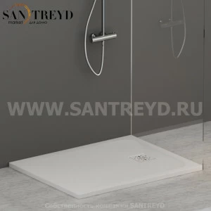 DP10080501 Душевой поддон 100х80 см цвет Белый бархат Globo DOCCIAPIETRA Италия