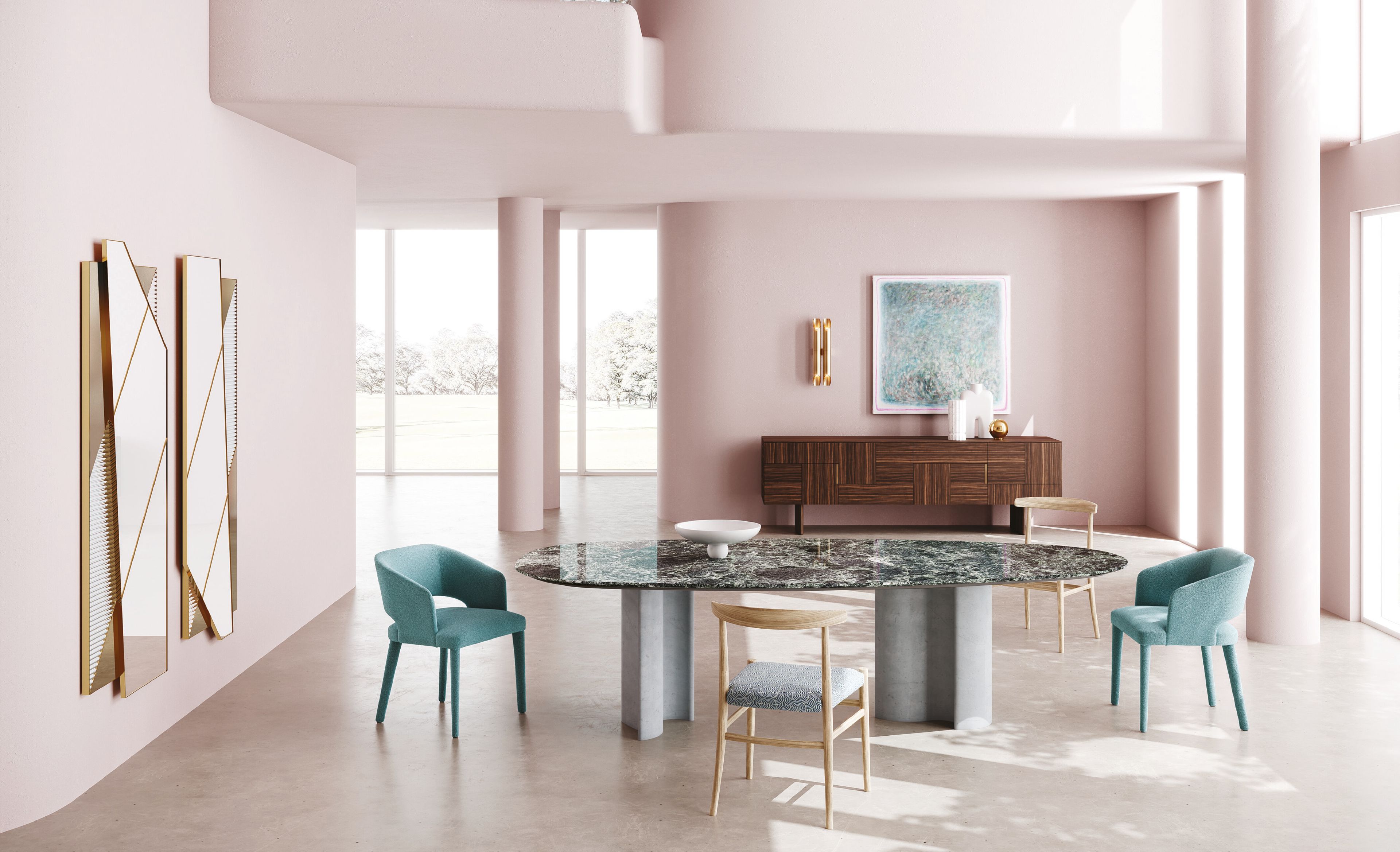 Алюминиевое зеркало с рамой стены Casamilano PANORAMA ARCH-00032862 - Вид №5