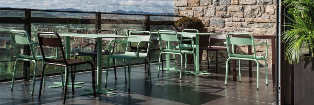 Алюминиевый штабелируемый садовый стул с подлокотниками iSimar ARCH-00034501 - Вид №2