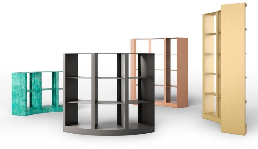 ELITE TO BE Двусторонний книжный шкаф из металла, вырезанного лазером sun-id-1371288 - Вид №1