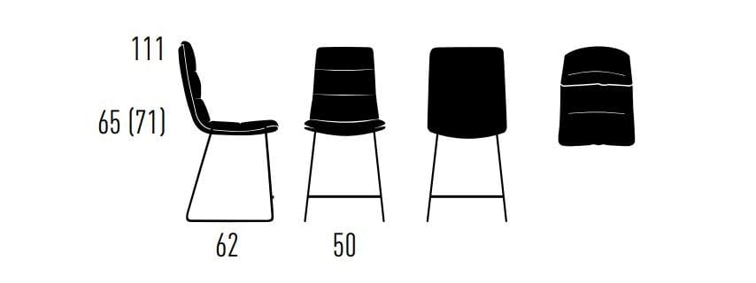 Кухонный табурет с подставкой для ног KFF Arva ARCH-00107616 - Вид №9