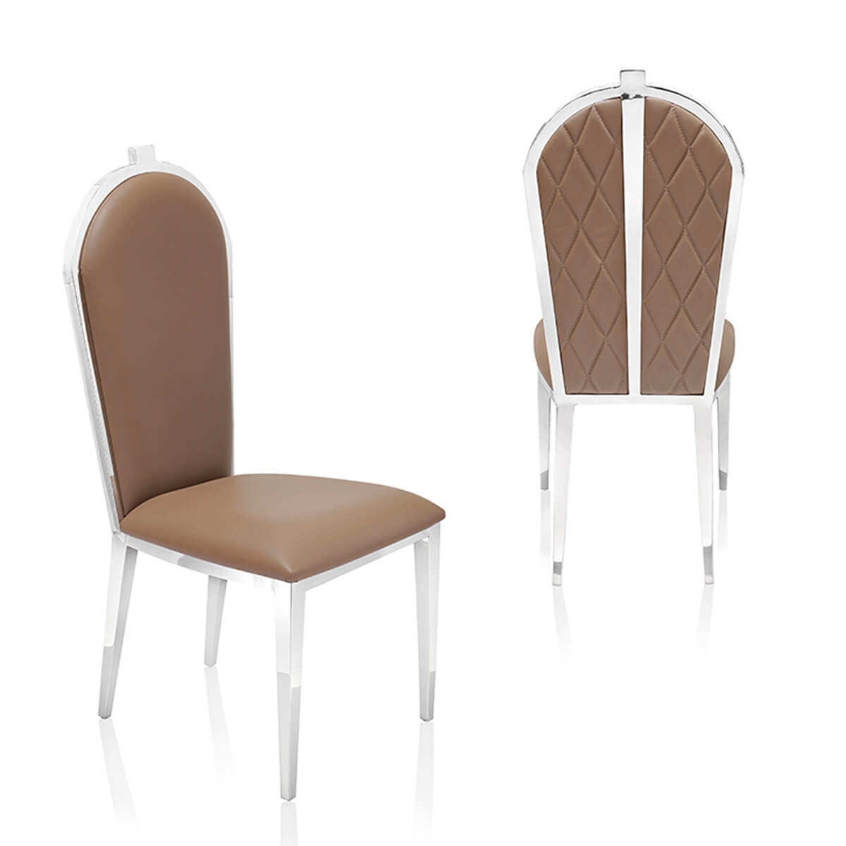 700276-TO ABHIKA СТУЛ BYRON SILVER TORTORA  - Вид №2