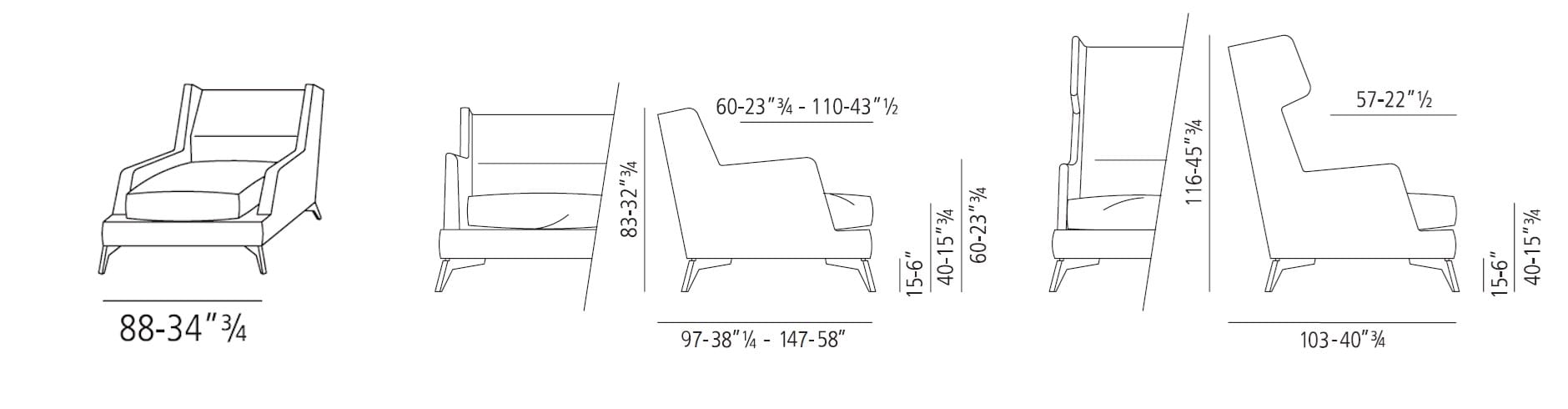 Кресло из ткани или кожи с подлокотниками Vibieffe 680 класс ARCH-00119822 - Вид №4