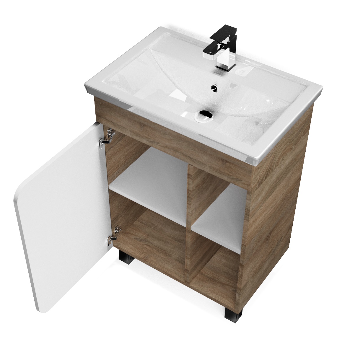 У76063 Тумба Nuvo 70Н 1д. Дуб Сонома 1 Marka NUVO 