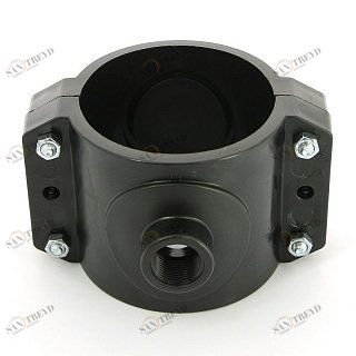 Врезка монтажная 110 x 3/4" ВР, 4 болта, для труб ПНД UNIDELTA 1019110003