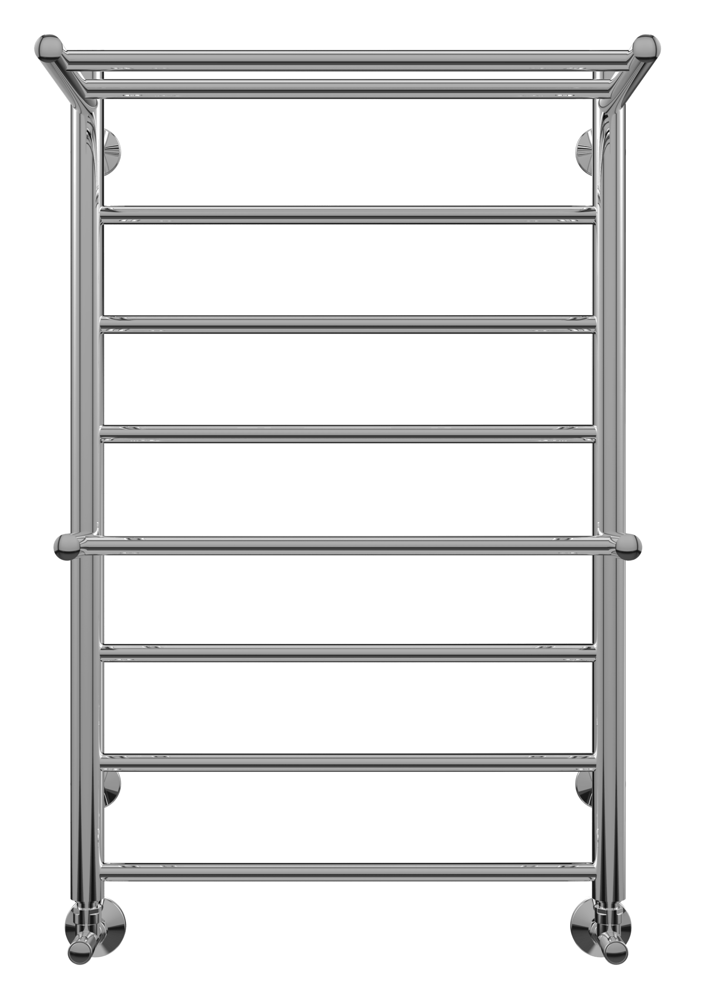 4670030723109 ЭКОНОМ Анкона с полкой П8 500х801 Полотенцесушитель TERMINUS RAL 9003 матовый - Вид №1