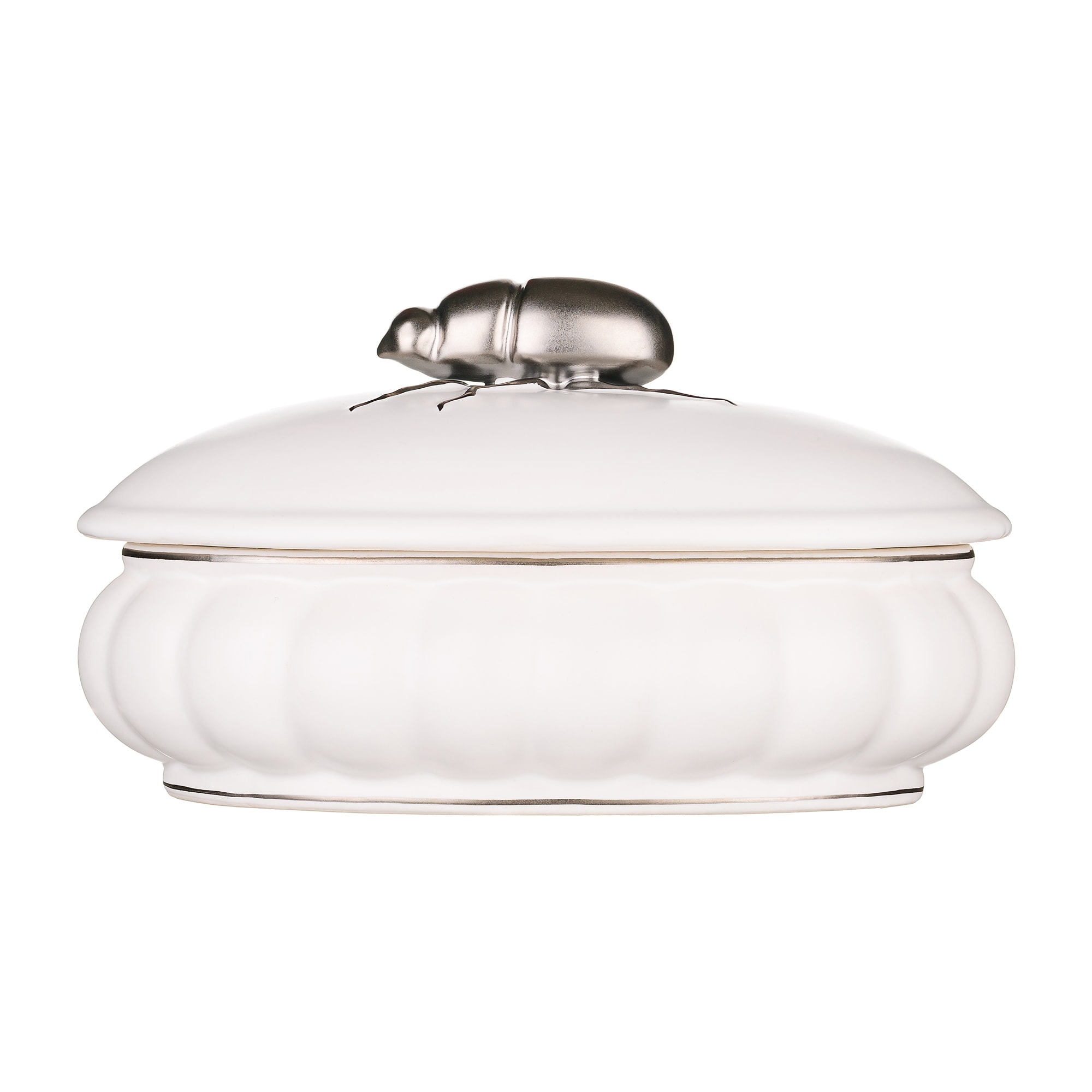 89097070 Шкатулка для ватных палочек цвет белый Buzz Fauna Santreyd 