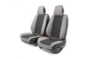 16521669 Каркасные 3D накидки на передние сиденья 2 шт., fiberflax/лен CUS-3024 BK/GY CarPerformance