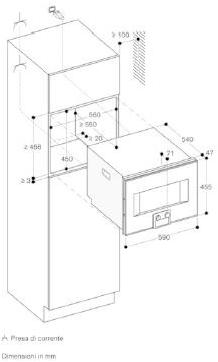 Gaggenau Комбинированная встраиваемая стеклянная духовка Serie 400 Bs450101 - Вид №2