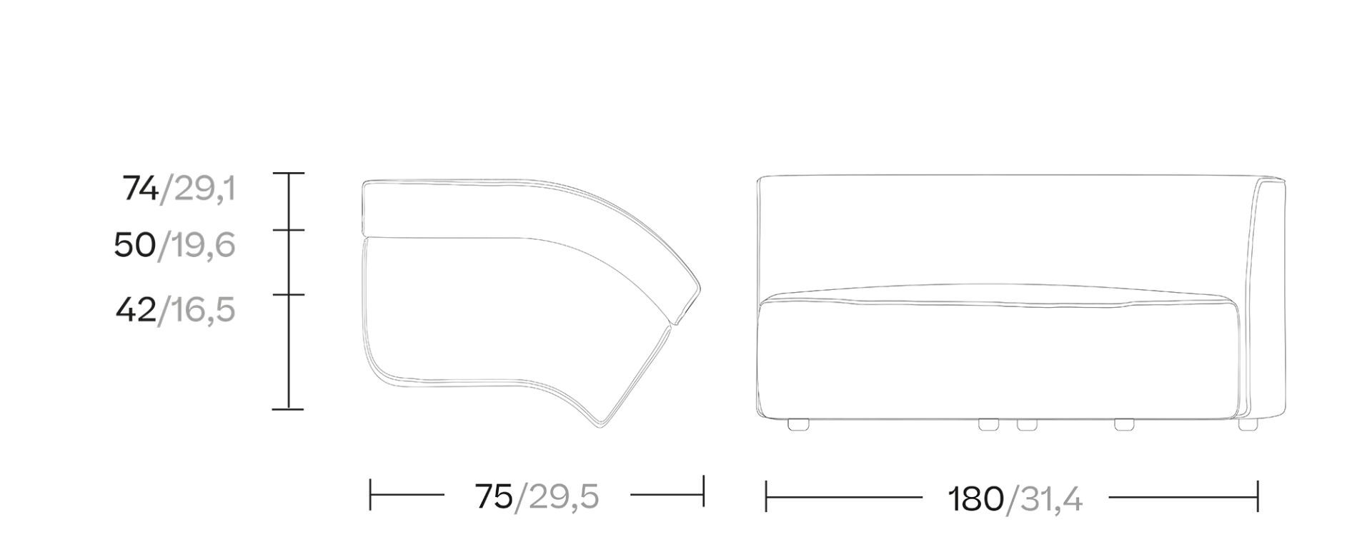 Модульный тканевый диван Kettal Диван O ARCH-00115416 - Вид №7