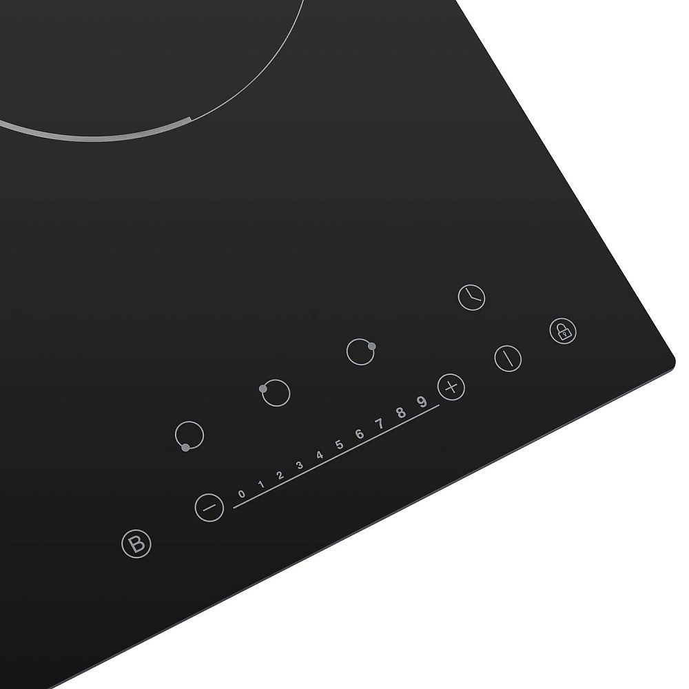 EVI.453-BK Электрическая индукционная панель / индукция,45 см, 3 конфорки, сенсорное управление, черный цвет Maunfeld Santreyd  - Вид №2