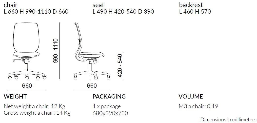 Quadrifoglio Поворотный офисный стул из сетки Okay sun-id-1438264 - Вид №12