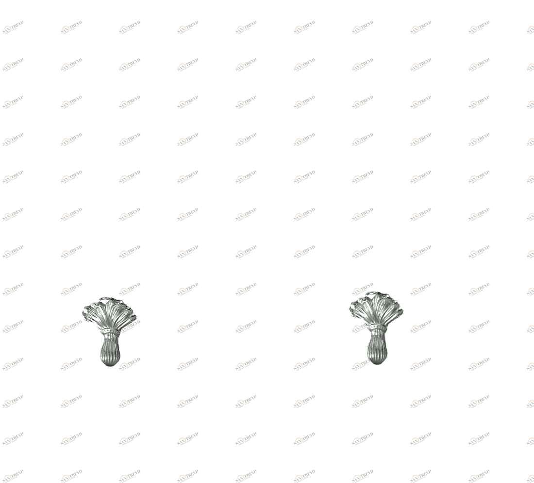 Gentry Home Bexley Cast iron bathtubs with feet Цветочный никель GH101966 