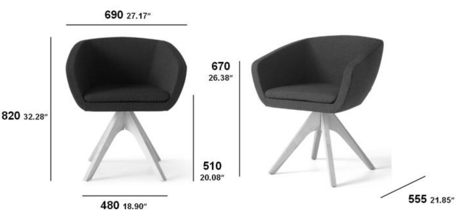 Мягкое вращающееся кресло SITIA GINKGO ARCH-00088933 - Вид №4