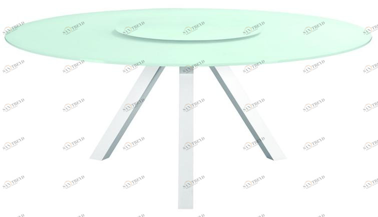 MOBIKA GARDEN Садовый стол из алюминия и стекла с ленивой сьюзан sun-id-1390023