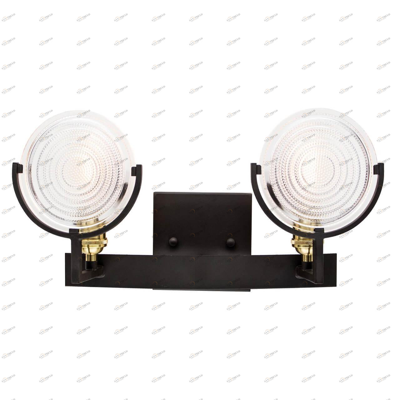 Бра со стеклянными плафонами на 2 лампы белое "Тесла" CL445321 CITILUX ТЕСЛА 00-3931046 Бежевый;черный 