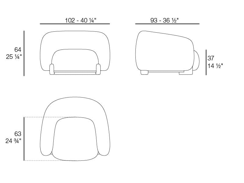 Тканевое садовое кресло Vondom Milos ARCH-00038848 - Вид №7