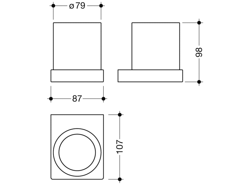 100.04.12145 Стеклянная кружка с держателем HEWI USA Produkte  - Вид №13